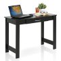 Furinno Jaya Writing Desk with Drawer, 15108BKW, Black - Image 6