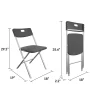 Mainstays Resin Seat & Back Folding Chair, Black, 4-Pack - Image 3