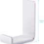 Weewooday 4 Pieces Headphone Hanger Headset Stand Holder Adhesive Wall Mount Headphone Hook for Desk Acrylic Gaming Earphones Hanger with Glues for Earphone Controller(White) - Image 2