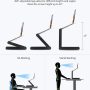 Adjustable Laptop Stand, SUVANE Ergonomic Sit to Stand Laptop Riser & Holder, MacBook Stand, Standing Laptop Stand, Adjustable Height Up to 18", Notebook Stand - 13.8", Black - Image 6