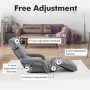 6-Position Adjustable Floor Chair with Adjustable Armrests and Footrest - Image 5
