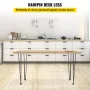Hairpin Table Legs 16 in. Black Set of 4 Desk Legs Each 220 lbs. Load Capacity Heavy-Duty Furniture Legs for Bench Desk - Image 2