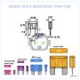 25 Mini Blade 20 Amp Fuse Assortment Auto Car Motorcycle SUV Fuses Kit APM ATM - Image 3