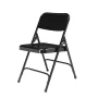 200 Series Black Premium All-Steel Double Hinge Folding Chair (4-Pack) - Image 2