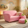 Resenkos BL/PI Kids Strawberry Armrest Chair Sofa-Pink, Kids Chairs for Kids - Image 6
