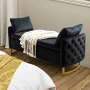 Aristides Modern 58.5"W Upholstered Tufted Flip Top Storage Bench with Two Pillows - Image 3