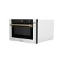 ZLINE - Autograph 24 in. 1.2 cu. ft. Built-in Microwave Drawer and Champagne Bronze Helix Handle - Stainless Steel - Image 2