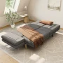Nazeer 70.9" Futon Loveseat Sofa, Reclining Linen Sofa Bed - Image 6