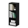 Furinno Pasir 3-Tier No Tool Assembly Open Shelf Bookcase, Blackwood - Image 5