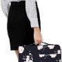 MOSISO Laptop Sleeve Compatible with MacBook Air/Pro, 13-13.3 inch Notebook, Compatible with MacBook Pro 14 inch M3 M2 M1 Chip Pro Max 2023-2021, Polyester Camellia Multifunctional Briefcase Bag - Image 6