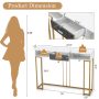 48 Inch 2-Tier Console Table with Drawer - Image 3