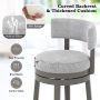 27/31 Inch Swivel Bar Stool with Upholstered Back Seat and Footrest - Image 6