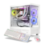 Thermaltake - LCGS View 7896XS-270 Gaming Desktop AMD Ryzen 7 7800X3D 2023, 32GB Memory AMD Radeon RX 9060 XT, 16GB 1TB SSD NVMe M.2 - White - Image 1