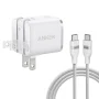 Anker - Nano Charger (45W, Smart Display, 180° Foldable) with USB-C Cable - White - Image 2