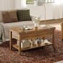 GUNAITO 40.9"Lift Top Coffee Table 4 in 1 Multi-Function Convertible Coffee Table with Hidden Storage Framhouse Coffee Table for Living Room Rustic Brown - Image 2
