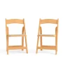 Natural Wood Folding Chair (2-Pack) - Image 1