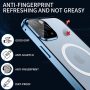 Jonwelsy Case for iPhone12 Pro Max, Compatible with Magsafe 360 Degree Full Body Protection Case Magnetic Attraction Metal Bumper+Front Glass+PC Back Cover for iPhone 12 Pro Max (6.7 inch) (Blue) - Image 6