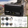 LVYUAN 1500 Watts Peak Power Inverter Modified Sine Wave DC 12V to AC 110V 120V Car Converter 2 AC Outlets + USB Adapter USB Charger for Car, RV, Camping & Home Backup Black - Image 4