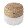 Janis Braided Jute Filled Ottoman Natural Round Pouf - Image 2