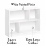 RiverRidge Kids Horizontal Bookshelf Toy Organizer with 2 Open Shelves & 2 Cubbies - White - Image 6