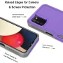For Samsung Galaxy A03S A13 A14 A23 A32 A34 A53 A54 5G Case,Njjex 2 in 1 PC Phone Case with Screen Protector,Rubber & Rugged Shockproof 360 Full Body Protection Case Cover-Purple - Image 4