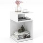 S-Shaped Side Table with Unique S-shaped Frame and 2 Open Compartments - Image 3