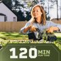62V Brushless 25in. Cordless Battery Push start Hedge Trimmer with Rotating Handle and 2.5 Ah Batter and Rapid Charger - Image 6