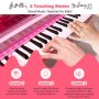 37 Keys Kids Piano Keyboard with Stool and Piano Lid - Image 5