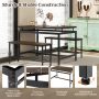 3 Pieces Dining Table Set with Wooden Kitchen Table and 2 Benches - Image 5