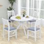 Wooden Dining Chair Set of 2 with Rubber Wood Frame and Padded Cushion - Image 6