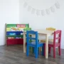 Humble Crew Primary Toddler Wood Table and 4 Chairs Set, Natural/Primary - Image 5