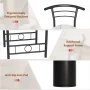 Vineego 3 Pieces Dining Set for 2 Small Kitchen Breakfast Table Set Space Saving Wooden Chairs and Table Set, White - Image 6