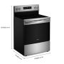 Whirlpool - 30 inch 5 element 5.3 cu. ft. Freestanding Electric Range - Air Cook Technology, No Preheat Air Fry/Bake, Self Clean - Stainless Steel - Image 4
