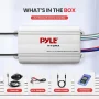 Pyle Bluetooth Marine Amplifier Kit, 4-Ch. Waterproof Audio Power Amp System - Image 6