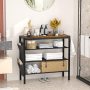 Armocity Shoe Rack for Entryway, 4-Tier Shoe Rack with Shoe Pockets and Hooks, Industrial Free Standing Shoe Racks for Entryway, Hallway, Front Door, Doorway, Living Room, Laundry, Closet, Rustic - Image 4