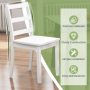 Set of 2 Wood Dining Chairs with Solid Rubber Wood Legs - Image 6