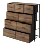 Mainstays 9 Drawer Fabric Dresser for Bedroom 40" Wide x 45" Tall, Brown - Image 5