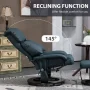 HOMCOM Silla de Masaje Recliner con Taburete, Giro de 360° Recliner, Negro - Image 4