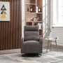 Upholstered Swivel Glider Chair,Rocking Chair for Nursery,Modern Style Accent Chair with 1 Left Bag,Comfy Tall Back Rocking Armchair with Headrest for Living Room,Bedroom,Dark Gray - Image 2