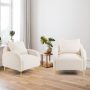 Modern Upholstered Accent Chair with Removable Pillow and Soft Padded Seat - Image 5