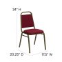 Fabric Stackable Chair in Burgundy - Image 6