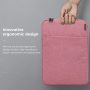 OneGET Laptop Sleeve Case Compatible with MacBook Pro 14 16 inch Touch Bar 15-15.6 inch MacBook Pro Retina 2012-2015 Notebook Polyester Vertical Watercolor Marble Bag with Pocket(15.6-16Inch, Pink) - Image 6
