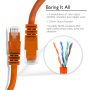 GearIT 20-Pack, Cat5e Ethernet Patch Cable 1 Foot - Snagless RJ45 Computer LAN Network Cord, Orange - Image 4