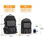 Pro Camera Backpack Large Camera Bag with Laptop Compartment Tripod Holder Wa... - Image 6