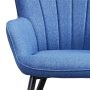 Alden Design Upholstered Fabric Modern Accent Chair, Blue - Image 5