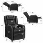 Adjustable Modern Gaming Recliner Chair with Massage Function and Footrest - Image 3