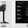 OhSnap - Desk Stand- Magnetic Phone Desk Mount - Black - Image 3