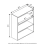 31.5 in. French Oak Gray Wood 3-shelf Standard Bookcase with Storage - Image 6