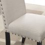 Roundhill Furniture Biony Blue Fabric Dining Chairs with Nailhead Trim, Set of 2 - Image 6