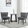Set of 2 Upholstered Modern Leisure Club Chairs with Solid Wood Legs - Image 2